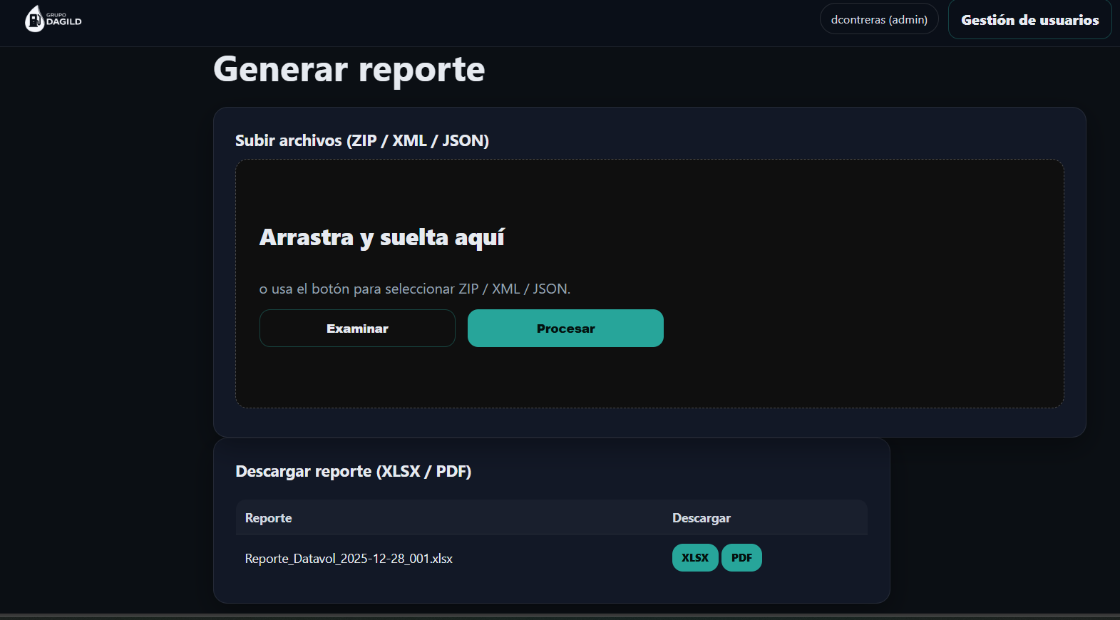 Visor Datavol